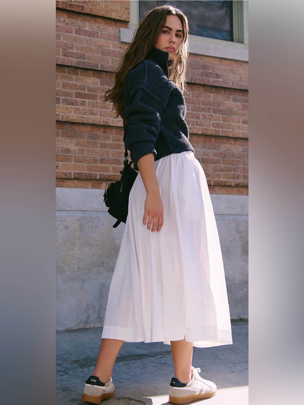Free people white midi skirt S